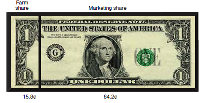 dollar bill with food expenditures