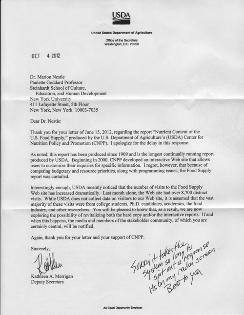 received a letter