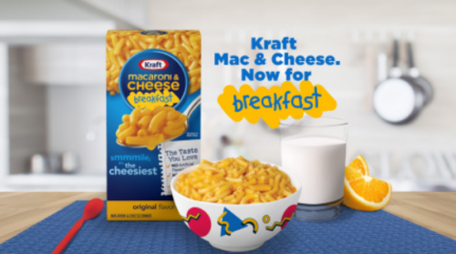 Food marketing ploy of the week: Kraft Mac & Cheese for breakfast!