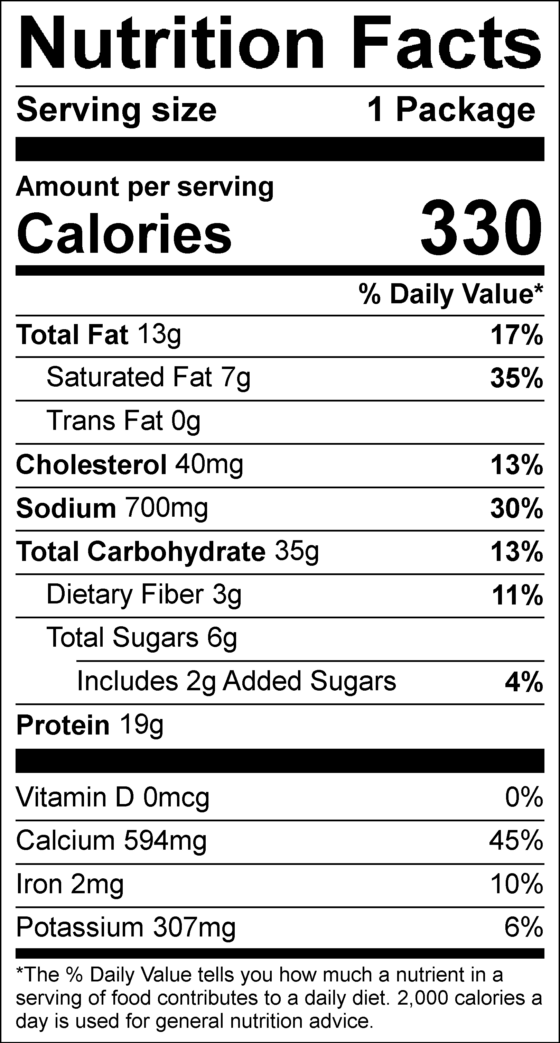 Product reformulation for the school lunch cheese pizza